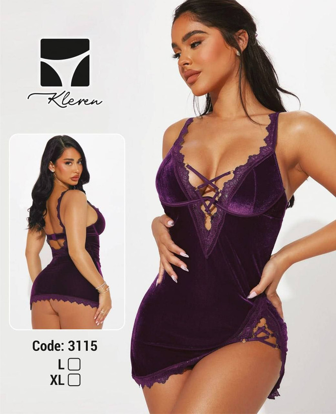 لباس خواب مخمل فنردار کلرن